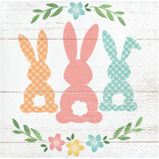 Image sur TABLEWARE - FARMHOUSE EASTER BEVERAGE NAPKINS