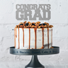 Picture of DECOR - SILVER CONGRATS GRAD GLITTER CAKE TOPPER