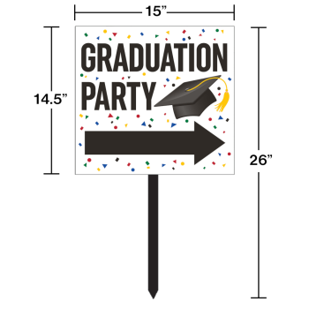 Picture of LAWN YARD SIGN GRADUATION PARTY - MULTI
