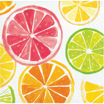 Image de TABLEWARE - CITRUS SLICES BEVERAGE NAPKINS
