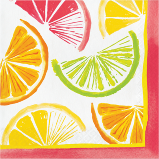 Image sur TABLEWARE - CITRUS SLICES LUNCHEON NAPKINS