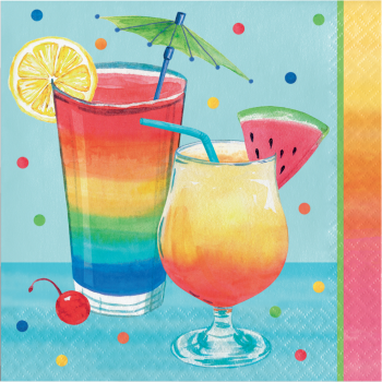 Image de TABLEWARE - SUMMER COCKTAILS LUNCHEON NAPKINS 