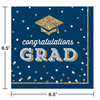 Image de TABLEWARE - GLITTERING GRAD LUNCHEON NAPKINS