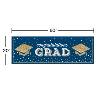 Picture of DECOR - GLITTERING GRAD GIANT BANNER