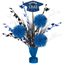 Image de DECOR - 18" TINSEL POM POM BURST BLUE GRADUATION CENTER PIECE