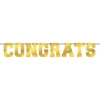 Image de DECOR - CONGRATS GOLD FOIL BANNER