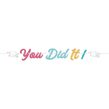 Picture of DECOR - YOU DID IT SCRIPT LETTER BANNER