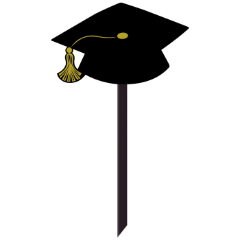 Picture of LAWN YARD SIGN - GRAD SMALL BLACK