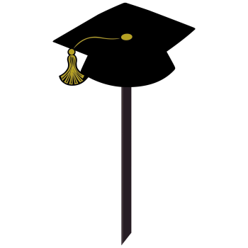 Image de LAWN YARD SIGN - GRAD SMALL BLACK