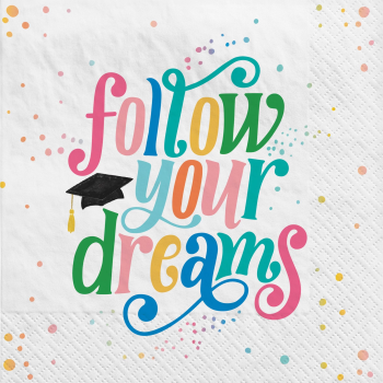 Picture of TABLEWARE - FOLLOW YOUR DREAM LUNCHEON NAPKINS 