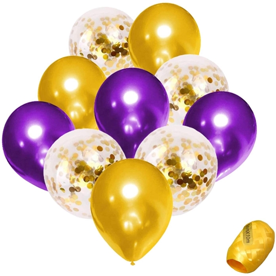 Image sur 11" EID - RAMADAN HELIUM BALLOON BOUQUET WITH CONFETTI