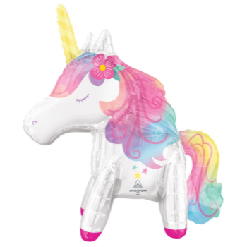 Picture of 24" TABLETOP - ENCHANTED UNICORN FOIL BALLOON - AIR FILLED