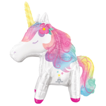 Image de 24" TABLETOP - ENCHANTED UNICORN FOIL BALLOON - AIR FILLED