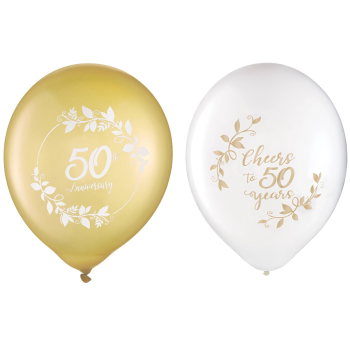 Picture of 50TH ANNIVERSARY LATEX BALLOONS
