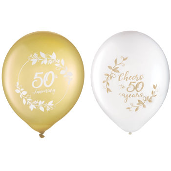 Image de 50TH ANNIVERSARY LATEX BALLOONS