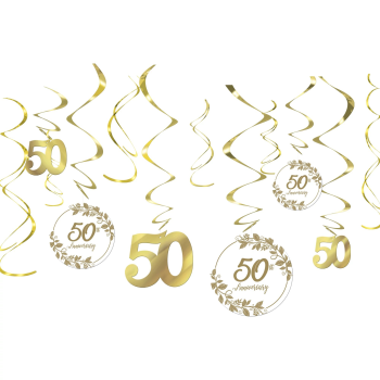 Picture of 50TH ANNIVERSARY SWIRL DECORATIONS