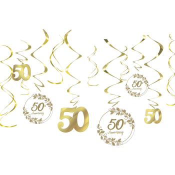 Image de 50TH ANNIVERSARY SWIRL DECORATIONS