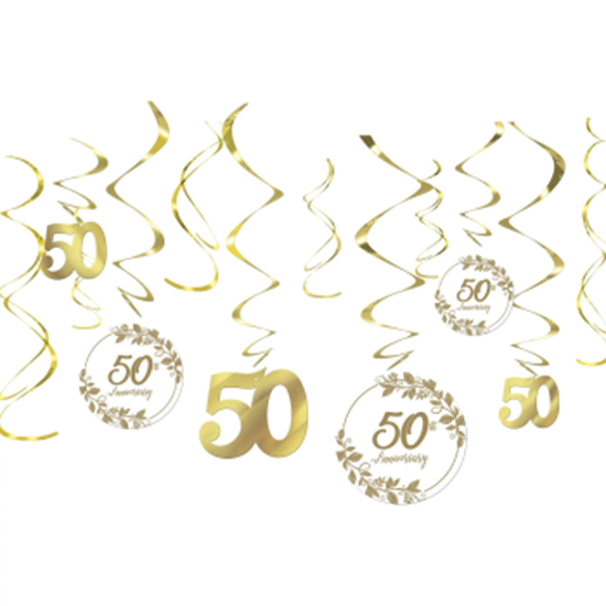 Image sur 50TH ANNIVERSARY SWIRL DECORATIONS