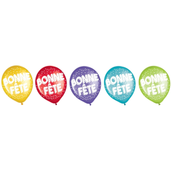 Picture of BONNE FETE LATEX BALLOONS