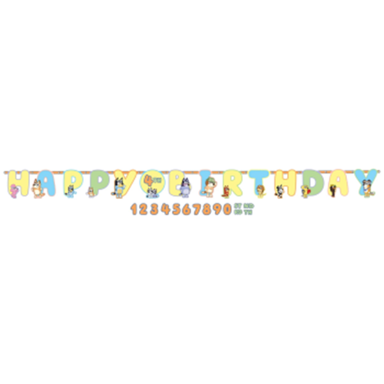 Image sur BLUEY JUMBO ADD AND AGE LETTER BANNER