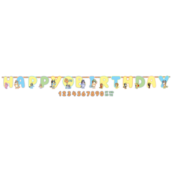 Picture of BLUEY JUMBO ADD AND AGE LETTER BANNER