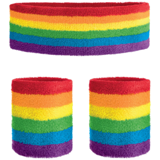 Picture of PRIDE RAINBOW HEADBAND AND SWEATBAND