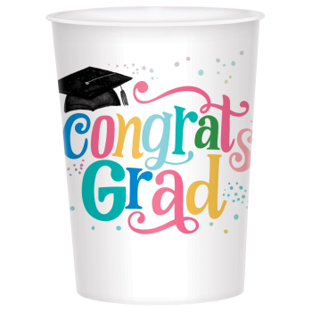 Image de TABLEWARE - CONGRATS GRAD 16oz PLASTIC CUPS - PASTEL