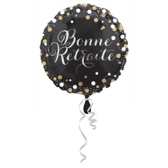 Image sur BONNE RETRAITE NOIR - 18" FOIL