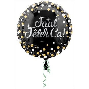 Image de FAUT FÊTER ÇA NOIR - 18" FOIL