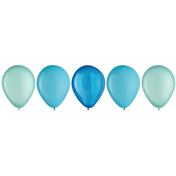 Picture of 11" AQUA BLUE ASSORTED LATEX BALLOONS