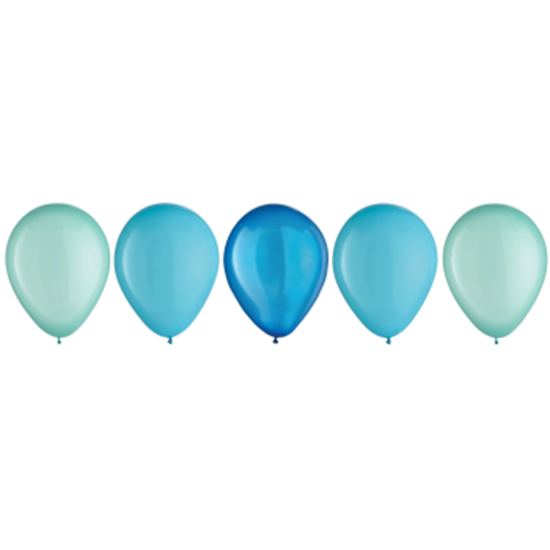 Picture of 11" AQUA BLUE ASSORTED LATEX BALLOONS