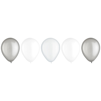 Image de 11" PLATINUM ASSORTED LATEX BALLOONS