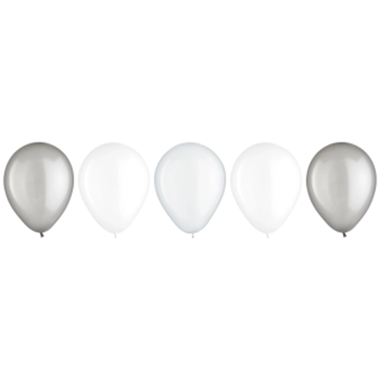 Image sur 11" PLATINUM ASSORTED LATEX BALLOONS