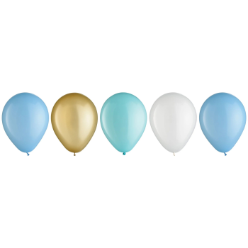 Image de 11" PASTEL BLUE ASSORTED LATEX BALLOONS