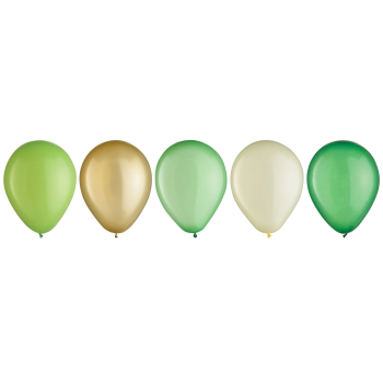 Image de 11" NATURAL GREENS ASSORTED LATEX BALLOONS