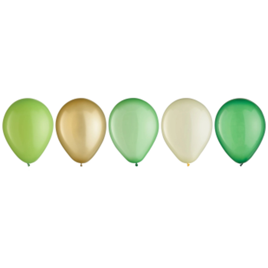 Picture of 11" NATURAL GREENS ASSORTED LATEX BALLOONS