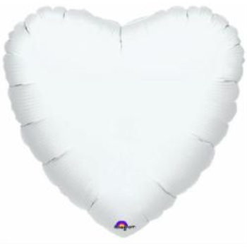 Picture of 18" FOIL - METALLIC WHITE HEART