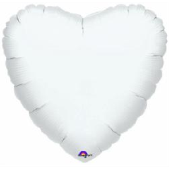 Image sur 18" FOIL - METALLIC WHITE HEART