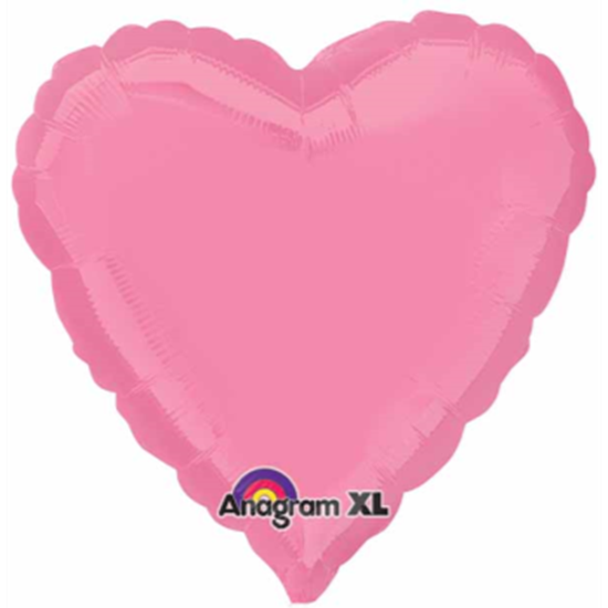 Image sur 18" FOIL - BRIGHT BUBBLE GUM PINK HEART
