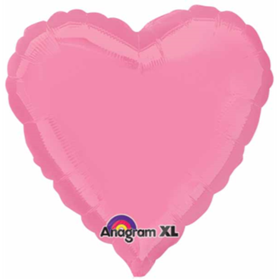 Picture of 18" FOIL - BRIGHT BUBBLE GUM PINK HEART