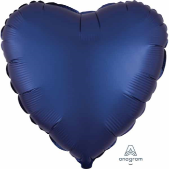 Picture of 18" FOIL - LUXE SATIN NAVY HEART