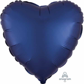 Image de 18" FOIL - LUXE SATIN NAVY HEART