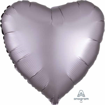 Picture of 18" FOIL - LUXE SATIN GREIGE HEART ( LIGHT GREY )