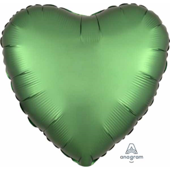 Image sur 18" FOIL - LUXE SATIN EMERALD HEART