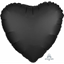 Picture of 18" FOIL - LUXE SATIN ONYX HEART ( BLACK )