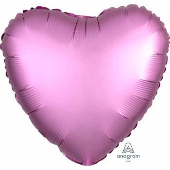 Image de 18" FOIL - LUXE SATIN FLAMINGO HEART ( PINK )