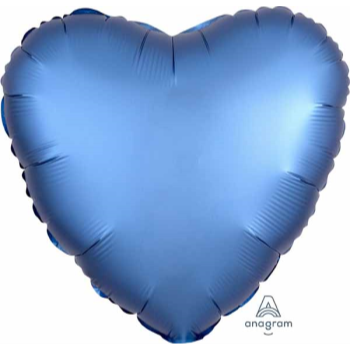 Image de 18" FOIL - LUXE SATIN AZURE HEART ( BLUE )