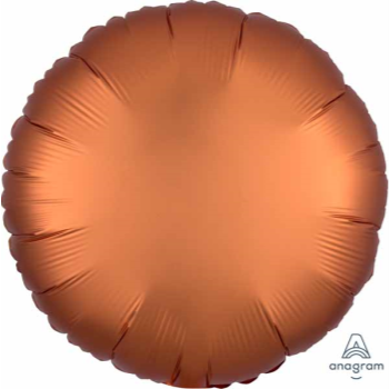 Image de 18" FOIL - LUXE SATIN AMBER ROUND ( BURNT ORANGE )