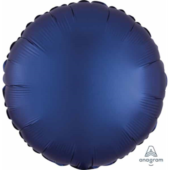Picture of 18" FOIL - LUXE SATIN NAVY ROUND