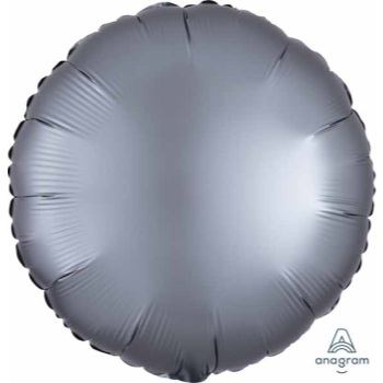 Image de 18" FOIL - LUXE SATIN GRAPHITE ROUND ( DARK GREY )